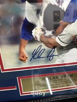 Autographe encadré de Nolan Ryan avec certificat Beckett de Robin Ventura Rangers Baseball