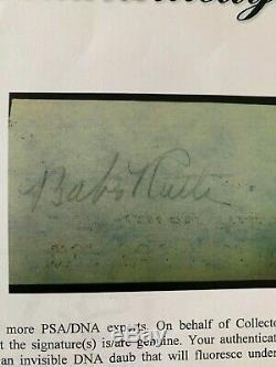 Babe Ruth Autograph Auto Signature Cut Photo Encadrée Yankees Psa Loa Certifié