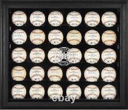 'Boîtier d'affichage du logo Astros encadré en noir avec 30 balles - Fanatics 2013'