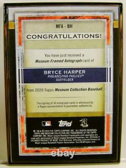 Bryce Harper #5 /5 Black Frame On Card Silver Auto Topps Museum Collection 2020