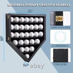 Cadre d'affichage de baseball Boîte d'ombre de baseball Armoire murale Porte-baseball