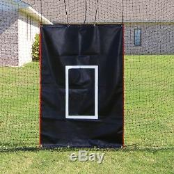 Cage Batting Net 10' X 12' X 50' # 24 42ply Avec Porte Et Cadre De Base-ball Netting