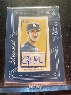 Clayton Kershaw 2009 Topps 206 Mini Framed Auto Piémont Los Angeles Dodgers