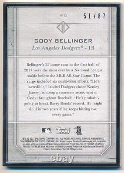Cody Bellinger 2017 Topps Transcendent #46 Rc Rookie Framed Dodgers Sp #51/87