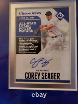 Corey Seager Signe Carte & Photos Encadrées Los Angeles Dodgers Chroniques 2 De 5