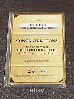 Derek Jeter 2021 Topps Gold Label Auric Framed Or Encre Autographe Automatique. Seulement /25