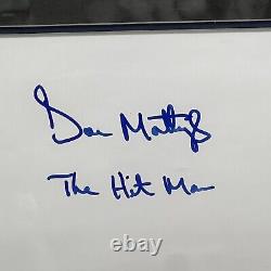 Don Mattingly New York Yankees Signé 12X30 Cadre Autographié Steiner CX