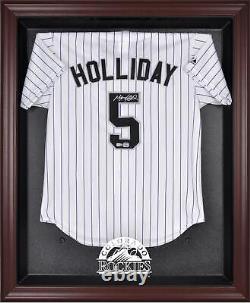 Étui d'affichage de maillot de logo Colorado Rockies encadré en acajou authentique