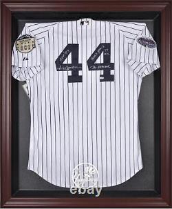 Étui d'affichage de maillot de logo Yankees encadré en acajou Fanatics Authentic