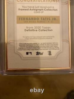 Fernando Tatis Jr Topps Definitive 2020 #dcfa-ftj Gold Framed Auto Autograph /30