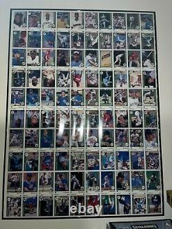 Framed 1989 Upper Deck Baseball Uncut Fiche Ken Griffey Jr Rc, Randy Johnson Rc