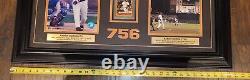 Framed And Matted Barry Bonds 756 Collage Psa/dna Autograph Stacks Of Plaques