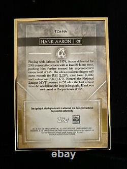 Hank Aaron 2020 Transcendent Collection Auto Gold Framed Autograph 10/15