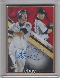 Ichiro 2019 Topps Gold Label Encadré Auto Red Parallel #d 3/5 Seattle Mariners