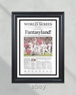 Impression encadrée de la première page du journal 'Champions de la Série mondiale 2002 des Angels d'Anaheim'