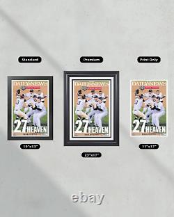 Imprimer la première page encadrée du journal des New York Yankees lors de la Série mondiale de 2009 au Yankee Stadium.