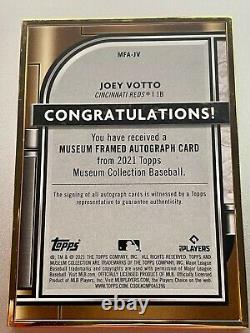 Joey Votto 2021 Collection Du Musée Topps Baseball Gold Encre Encadrée Auto /10