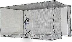Kapler Baseball Batting Practice Cage Net Mobile Roues Et Haute Résistance Cadre