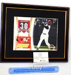 Ken Griffey Jr Temple de la renommée # Carte de plaque de laiton signée et pièce de logo Patch Frame UDA? COA