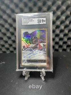 Label D'or 2020 Topps Ronald Acuna Jr 16/75 Carré D'or Auto #gla-ra