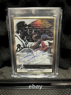 Label D'or 2020 Topps Ronald Acuna Jr. Framed Auto /75