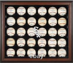 Logo des Chicago White Sox encadré en brun - Boîte de présentation de 30 balles Fanatics