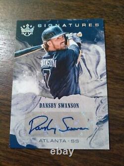 Maillot encadré des Braves de DANSBY SWANSON avec carte signée et certificat d'authenticité