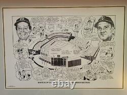 Minnesota Twins MET STADIUM Encadré et mat 21x27 THE SPORTING NEWS MOMENTS COMIC