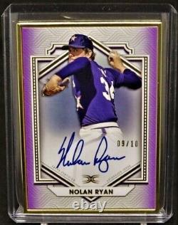 Nolan Ryan-2022 Topps Purple Définitif (#9/10) Framed Auto/autogrpah Rare/gem