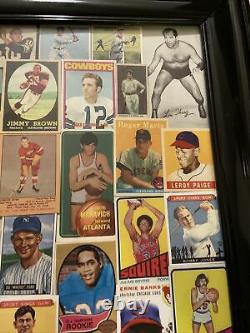 Rare 1776-1976 Vintage Sport Kings Rookie Card Collage Art Sur Mesure Encadré