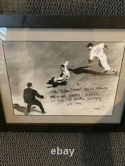 Rare Cardinals Stan Musial Signé Et Encadré Baseball Photo Psa/dna Loa