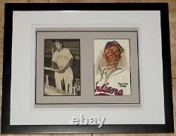 Satchel Paige Signé Autographié Encadré Baseball Photo Carte Postale Jsa Auction Loa
