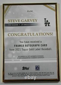 Steve Garvey2021 Topps Gold Labelgold 1/1gold Framed Autoonly Onela Dodgers