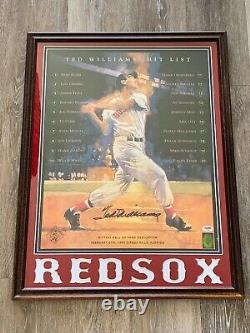 Ted Williams Autographié Signé 16x20 Encadré Mlb Boston Red Sox Psa Coa