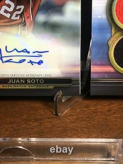 Topps 2019 Triple Threads Juan Soto Deca Autograph Relic Book 04/10! Carte Rare