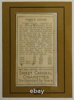 Topps 205 Encadré 1911 Gold Border Wilbur Goode Sweet Caporal Boston Rustlers