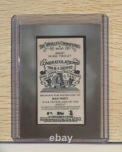 Topps Allen & Ginter X Mike Trout Mini Framed Auto Card 2020 /20 Autographe