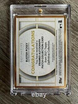 Topps Definitive Buster Posey Gold Framed Patch Auto 2021 Topps Definitive Buster Posey Patch Auto 1/1 True 1 Of 1