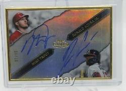 Topps Gold Label 2020 Mike Trout/ronald Acuna Jr. Framed Dual On Card Auto 6/10