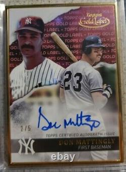 Topps Gold Label Gold Label Gold Framed Red Signature Don Mattingly #ed 2/5