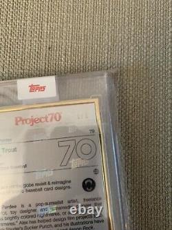 Topps Project70 Card 79 1990 Mike Trout Par Alex Pardee Gold Frame 1/1
