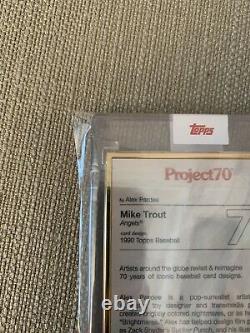 Topps Project70 Card 79 1990 Mike Trout Par Alex Pardee Gold Frame 1/1