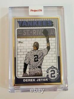 Topps Project 70 Derek Jeter 1975 Gold Frame #1/1 (card #29) Par Jeff Staple Withbx