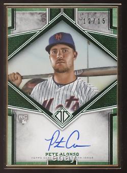 Topps Transcendent Pete Alonso 2019 Framed Gold Frame Green Rc Auto /15