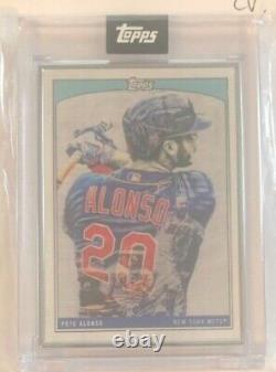 Topps X Lauren Taylor Pete Alonso Silver Framed Artist Proof #06/20 In Hand Ssp