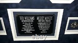 Uda Mickey Mantle Ted Williams Signé Upper Deck Authentifié Baseball Encadré