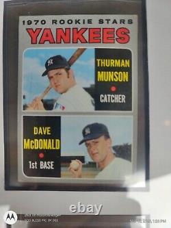 Une Plaque De Thurman Munson Encadrée Tous Les 9 Yankees Attrapeurs 70's. Crash D'avion Mort.'79