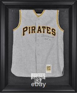 Vitrine d'affichage de maillot de logo encadré noir des Pirates de Pittsburgh authentique