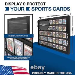 Vitrine pour cartes de baseball pour 50 cartes de baseball notées / Fabriquée aux États-Unis
