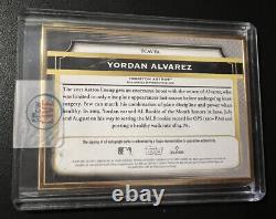 Yordan Alvarez Topps Gold Framed Auto Variation Ssp Parallèle #'d/20